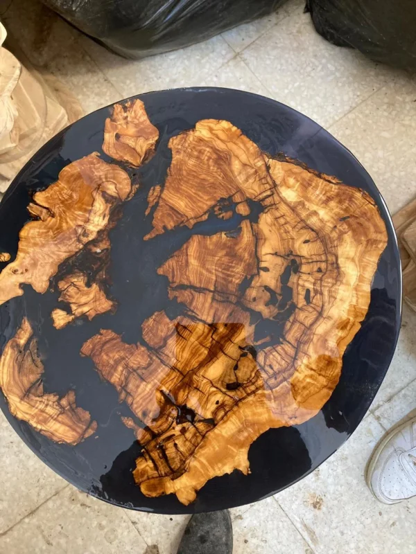 wood and epoxy coffee table